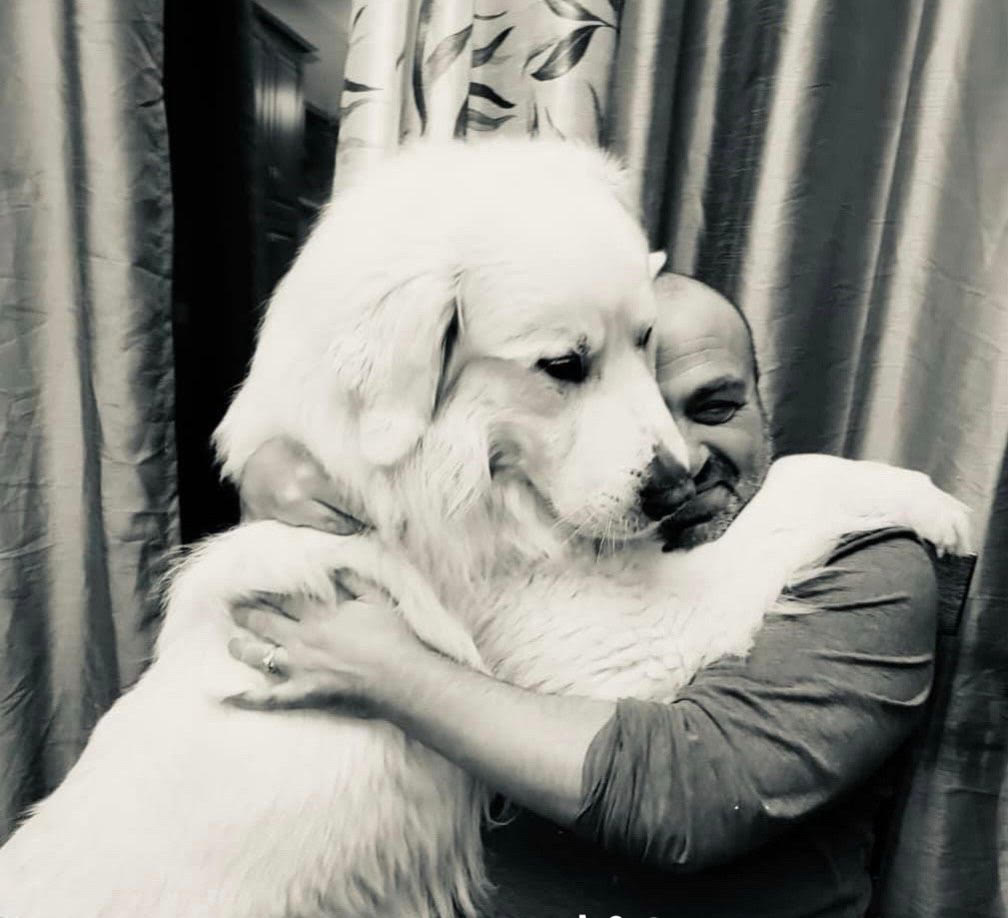 6-A photo of me and my Great Pyrenees - Castiel