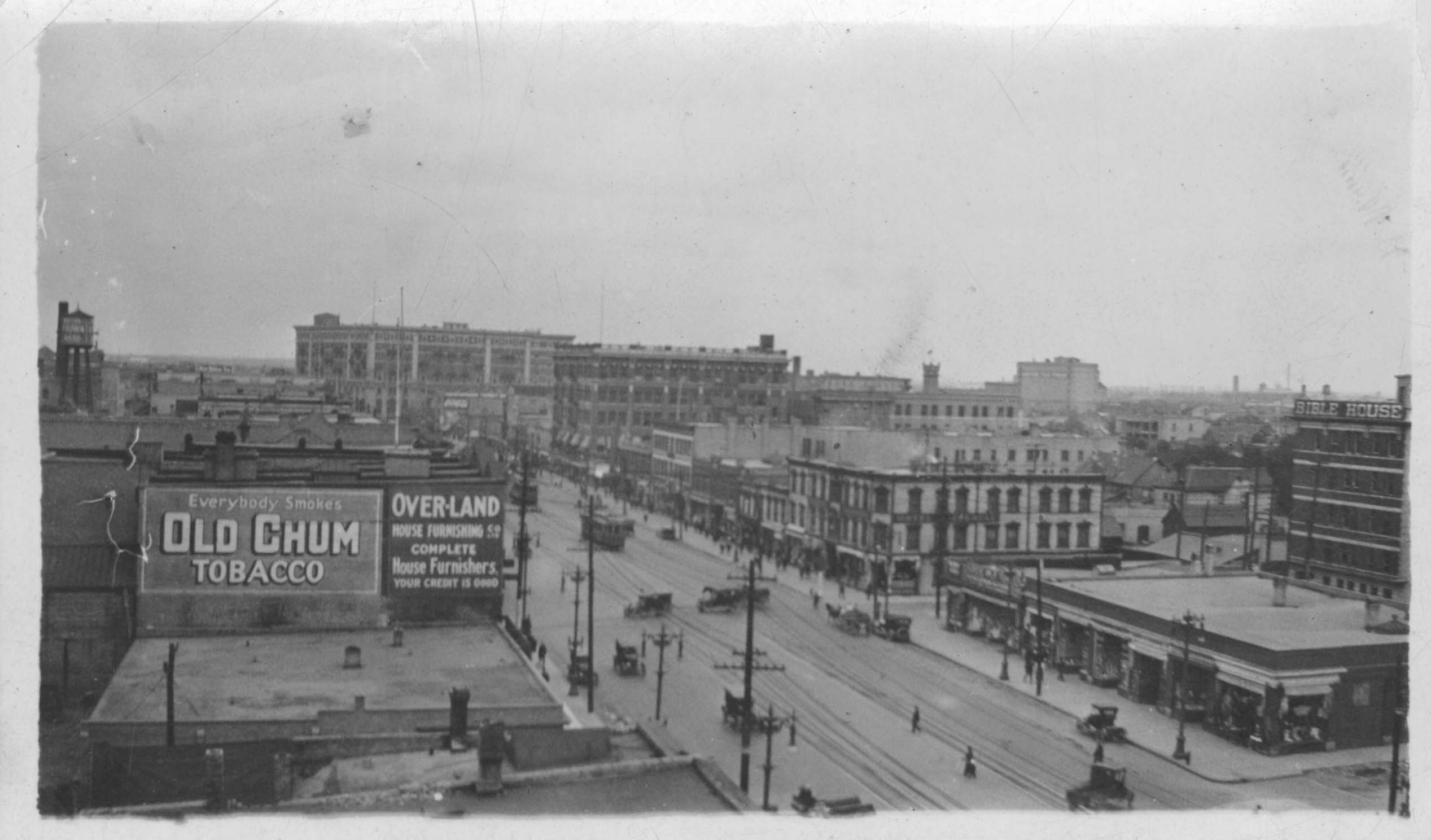 1912-1925-Photograph taken from McLaren Hotel at Rupert and Main Street, looking northeast