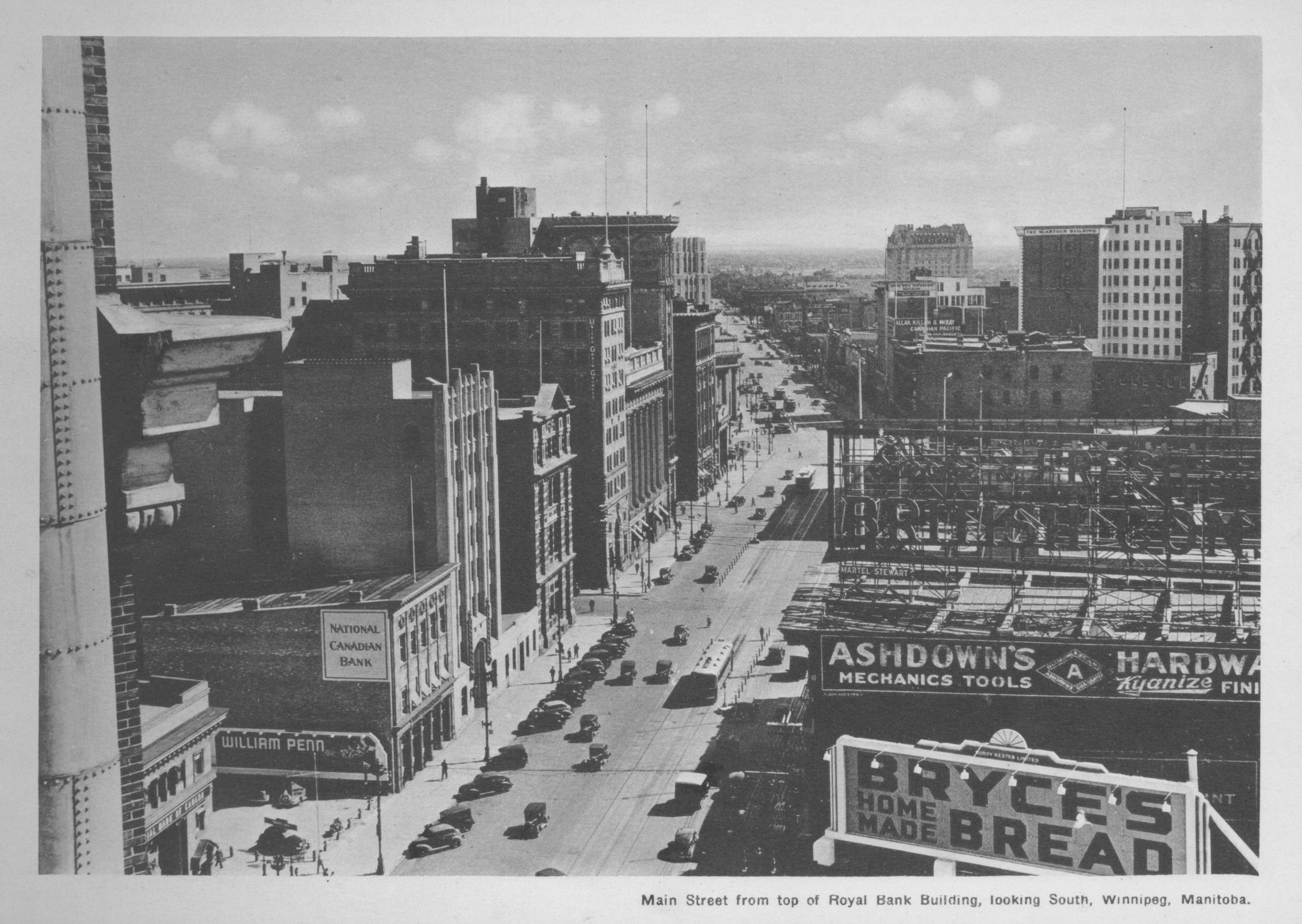 1941?-Main Street from top of Royal Bank Building, looking South
