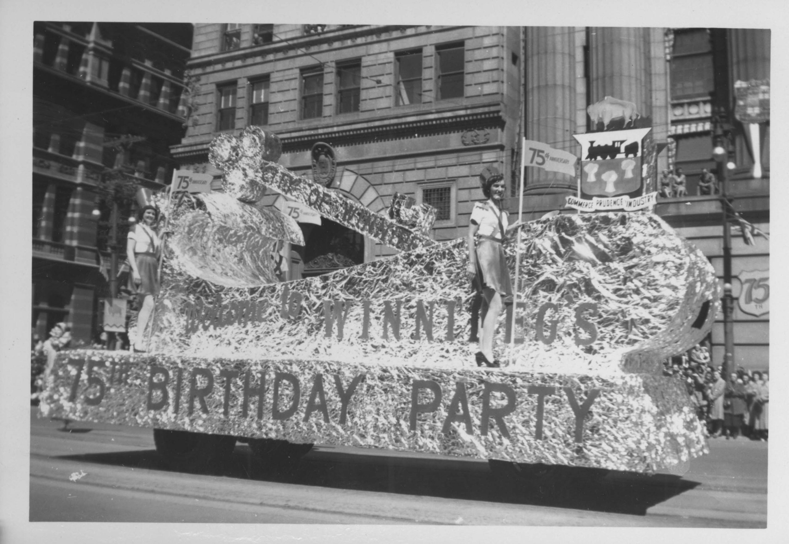 1949-City of Winnipeg float, Winnipeg's 75th Anniversary Parade