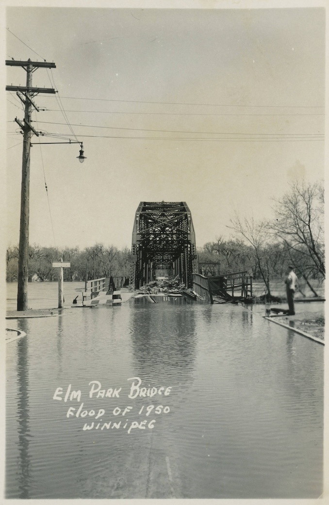 Elm Park Bridge, Flood of 1950, Winnipeg