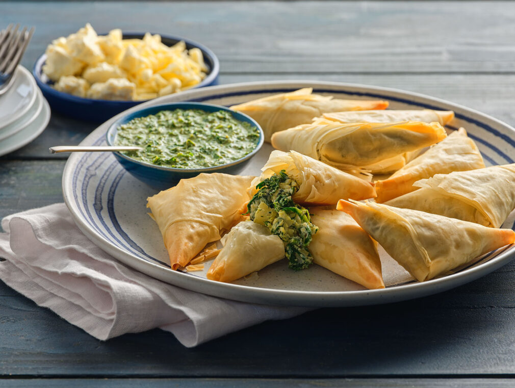 Recipe for Spinach & Cheese Filled Samosa Bites
